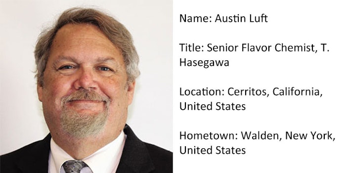 This month's Profiles column features Austin Luft, senior flavor chemist at T. Hasegawa.
