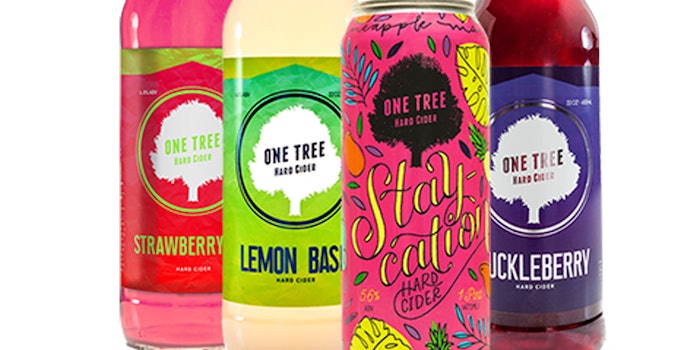 Blackberry rhubarb will join One Tree Cider's seasonal collection of flavors.