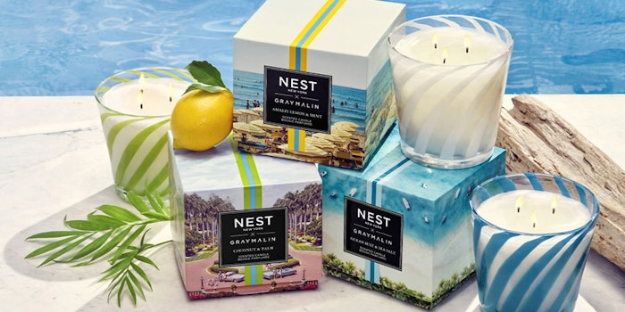 The fragrances are available as a candle or reed diffuser. Photo: Nest New York.