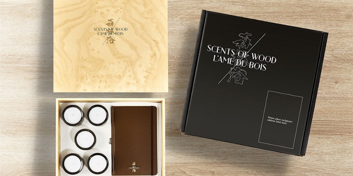 Inspired by the woods, the packaging is entirely recyclable.