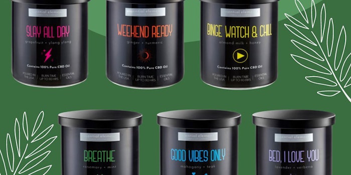 The collection is curated with 100% pure CBD oil and is available in six scents. Photo: Candle-lite Company's Facebook.