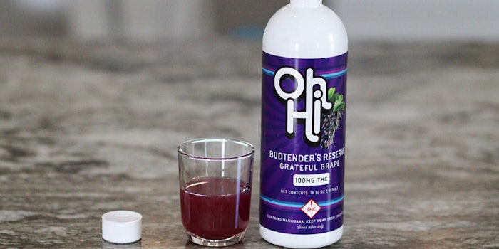 The series includes five fruit drinks that contain 100 mg of THC. Photo: Oh Hi's Facebook.