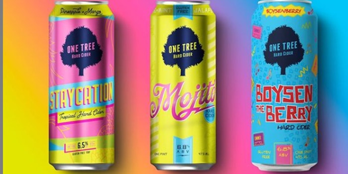 The flavors include Staycation, Mojito and Boysen the Berry. Photo: One Tree Cider's Instagram.