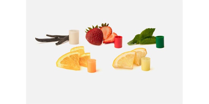 Designed to drop into packaging, Aroma-Can is intended to produce a pleasant aroma made to mask unwanted odors in products.