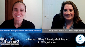 Senior food technologist, Mary Ronan, connected with P&F+'s Jenna Rimensnyder to discuss the nuances of Solvay's Synthetic Eugenol.