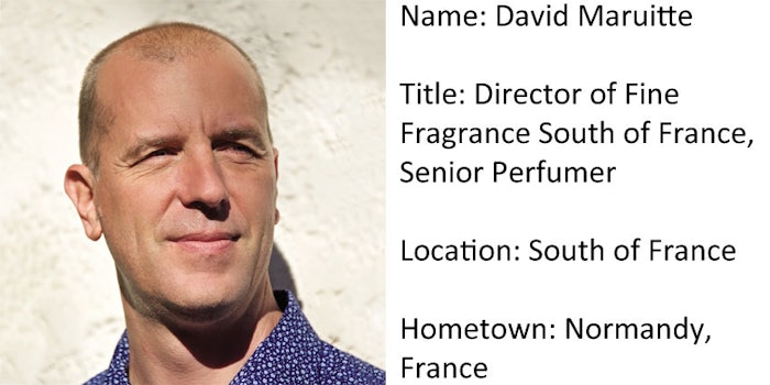P&F+'s October Profiles column features David Maruitte, senior perfumer at Sozio.