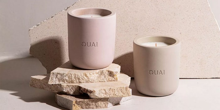 The floral and fruity candles are made from a chemical-free blend of coconut and soy wax.