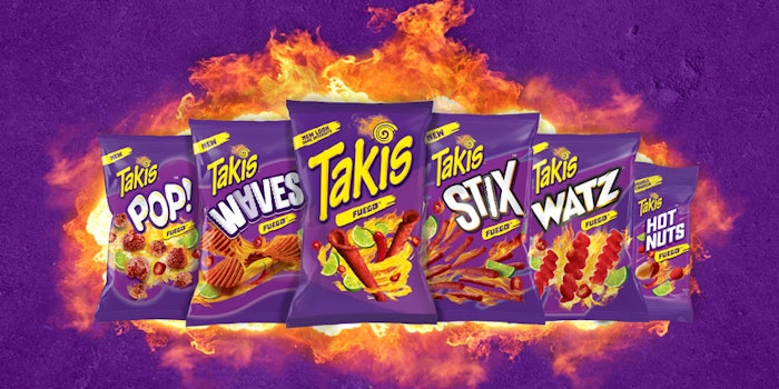 Recent spicy and savory snack launches include Goldfish, Mountain Dew, Takis and more.