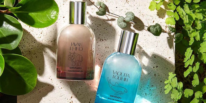 Twenty percent of proceeds from the latest fragrances will go to Save the Rhino and Save the Whales foundations.