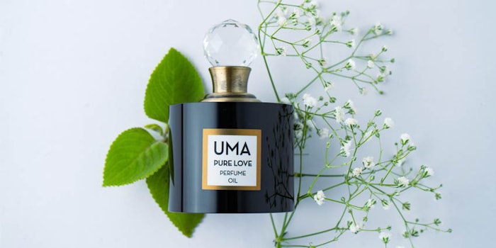 Uma's Pure Love Collection includes an organic perfume oil, two body products and a cotton wick candle.