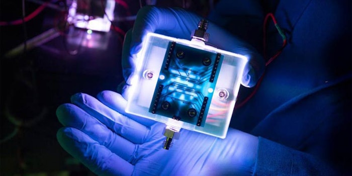 The electronic nose uses nanoengineered materials to tune the sensitivity and selectivity to function like a human nose.