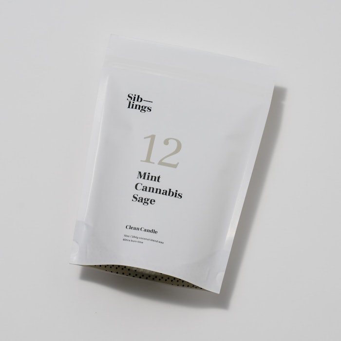 Scent No.12—is a 10 oz. candle that holds scent notes of cannabis, mint and sage.