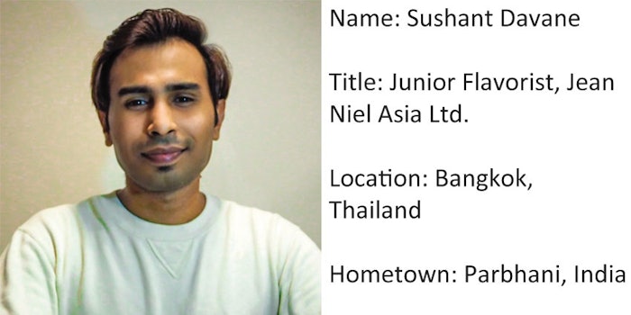 Sushant Davane, junior flavorist, Jean Niel Asia Ltd.