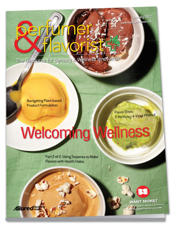 Read up on all the new happenings in fragrance trends, dive into plant-based product formulation, discover the many uses of terpenes and much more.