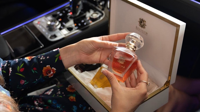 Each Benigna Parfum bottle uses a hand-cut crystal cap, individuated for its unique scent.