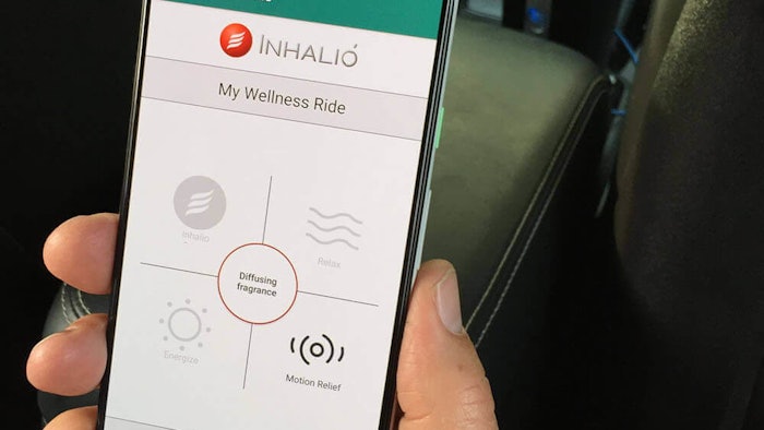 The technology platform utilizes a data-centric process for scent infusion and diffusion technology, app support and cloud control.