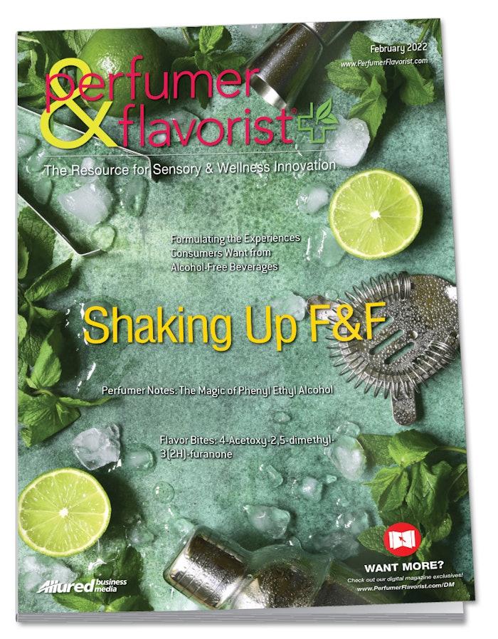 Read up on all the new expansions in the F&F industry, dive into alcohol-free beverage formulation, discover the uses of phenyl ethyl alcohol in perfume notes and much more.