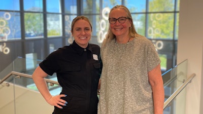 (L to R): P&F+'s managing editor, Jenna Rimensnyder and Sensegen's chief value creation officer, Kathy Oglesby.