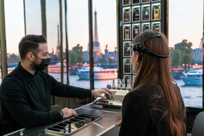 The Yves Saint Laurent retail experience will expose consumers, who are wearing a specialized headset, to proprietary scent families.