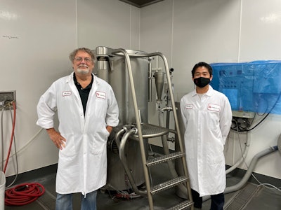 (L to R) Touring the T. Hasegawa Cerritos' facility with senior flavor chemists Austin Luft and Toshifumi Nozawa.