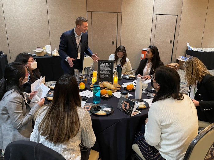 GFI Global Commercial Innovation director Jay Klosterman sets the table for West Coast Flavor Forum attendees.