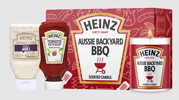 The Heinz Aussie BBQ Scented Candle is said to smell like a combination of garlic aoli, Heinz ketchup and meat.