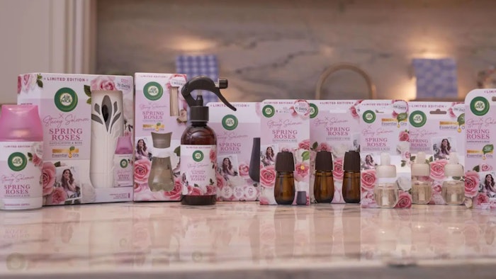 Air Wick x Stacey Solomon's thirteen-piece collection ranges from Mist Diffusers to Plug-ins.