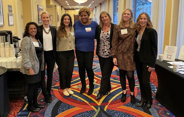 Buzzing bunch behind WFFC: (L to R) Alpa Roman (Flavor and Fragrance Specialties), Gillian Bleimann Boucard (Berje), Jessica Bates (Flavor and Fragrance Specialties), Natasha Reed (Robertet), Jennifer Wilkes (Total Management Solutions), Paige Crist (Perfumer & Flavorist+) and Linda Bukowski (Flavor and Fragrance Specialties)