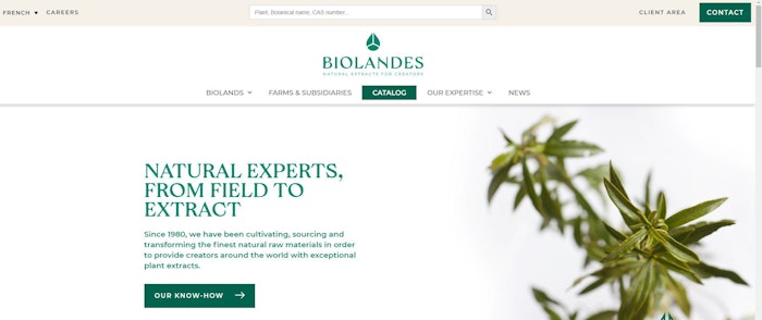 Biolandes offers ingredients and services for perfumery, hygiene and beauty, cosmetics, aromatherapy and food flavors.