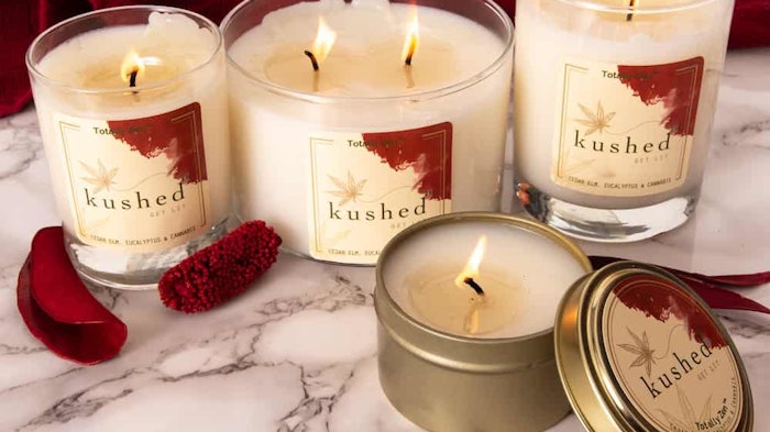 Kushed Candles currently offers several collections of candles and essential oils crafted with hemp extract.