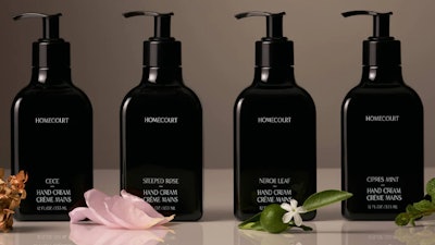 All Homecourt’s products feature one of four signature scents— Cece, Steeped Rose, Neroli Leaf and Cipres Mint Chinese.