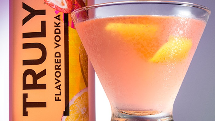 Truly Strawberry Lemonade Vodka contrasts sweet strawberries with tart lemonade.