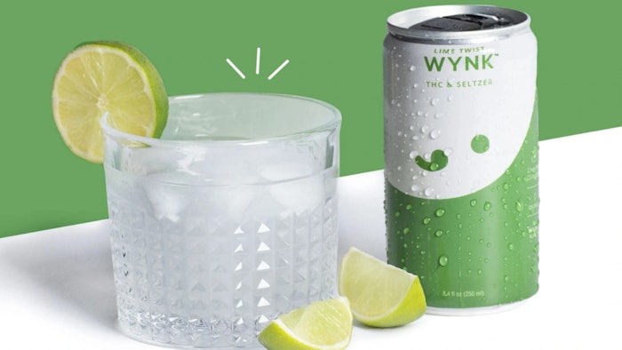 Wynk THC & CBD Infused Seltzer comes in three flavors, Juicy Mango, Lime Twist and Black Cherry Fizz.