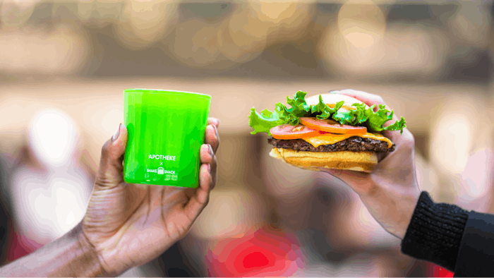 The Apotheke x Shake Shack Burger & Fries Candle Duo uses Headspace technology, ScentTrek from Givaudan, to create the candles.