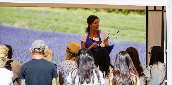 The tour will include an overview of the farm’s essential oil crop production, followed by a walking tour of the lavender fields and distillery.