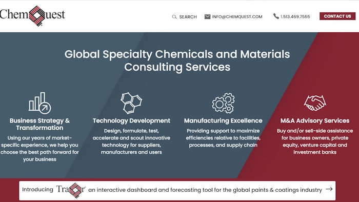 Users can sign up for quarterly ChemQuest newsletters to receive news and market information by email.