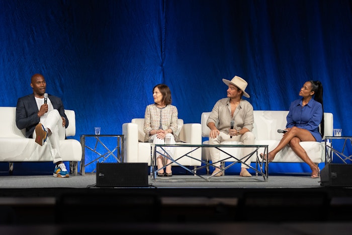 Pictured L to R: Chris Collins (World of Chris Collins), Linda G. Levy (TFF), Bernardo Möller (House of Bō) and Itika Oldwine Grimble (OldVine Fragrance).