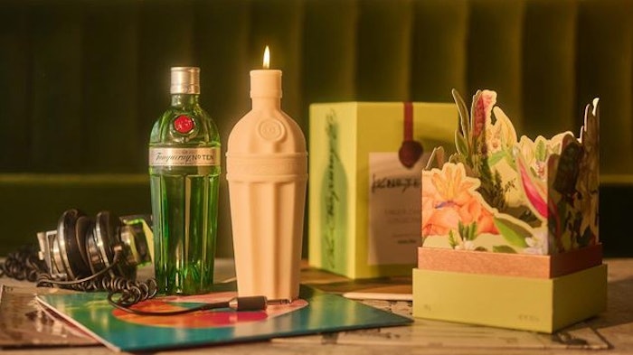Cent.ldn and Tanqueray have created a scented candle in the shape of the iconic bottle.
