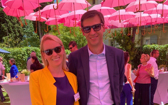 L to R: Berje's CEO Gillian Bliemann-Bouchard and Berje's international account manager and new EFEO president, Manolo Donaire.