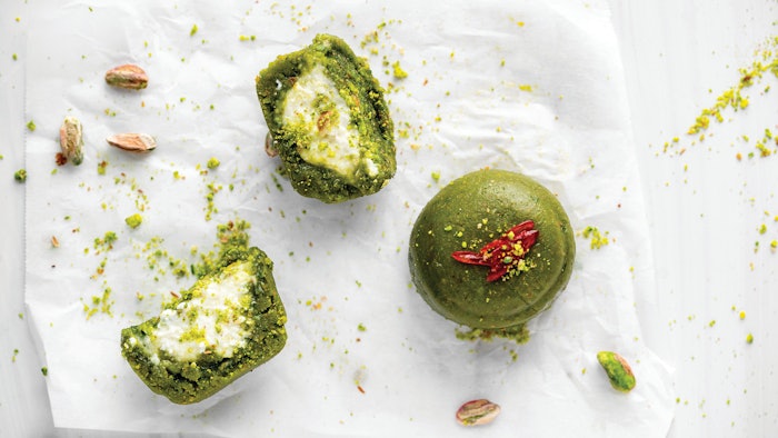 An attractive addition of 2-ethyl-4-methylthiazole to authentic pistachio flavors is 50 ppm.