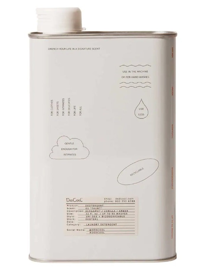 Dedtergent is vegan and features the Clean + Planet Positive seal at Sephora.