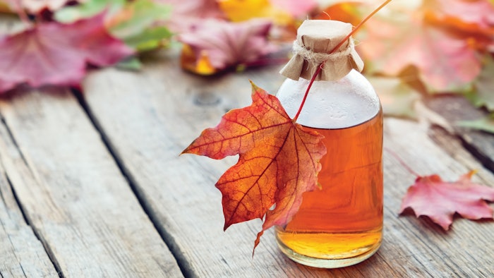 Maple flavors cover a multitude of sins and acetoin works well in all of them. Wright recommends using around 200 ppm.