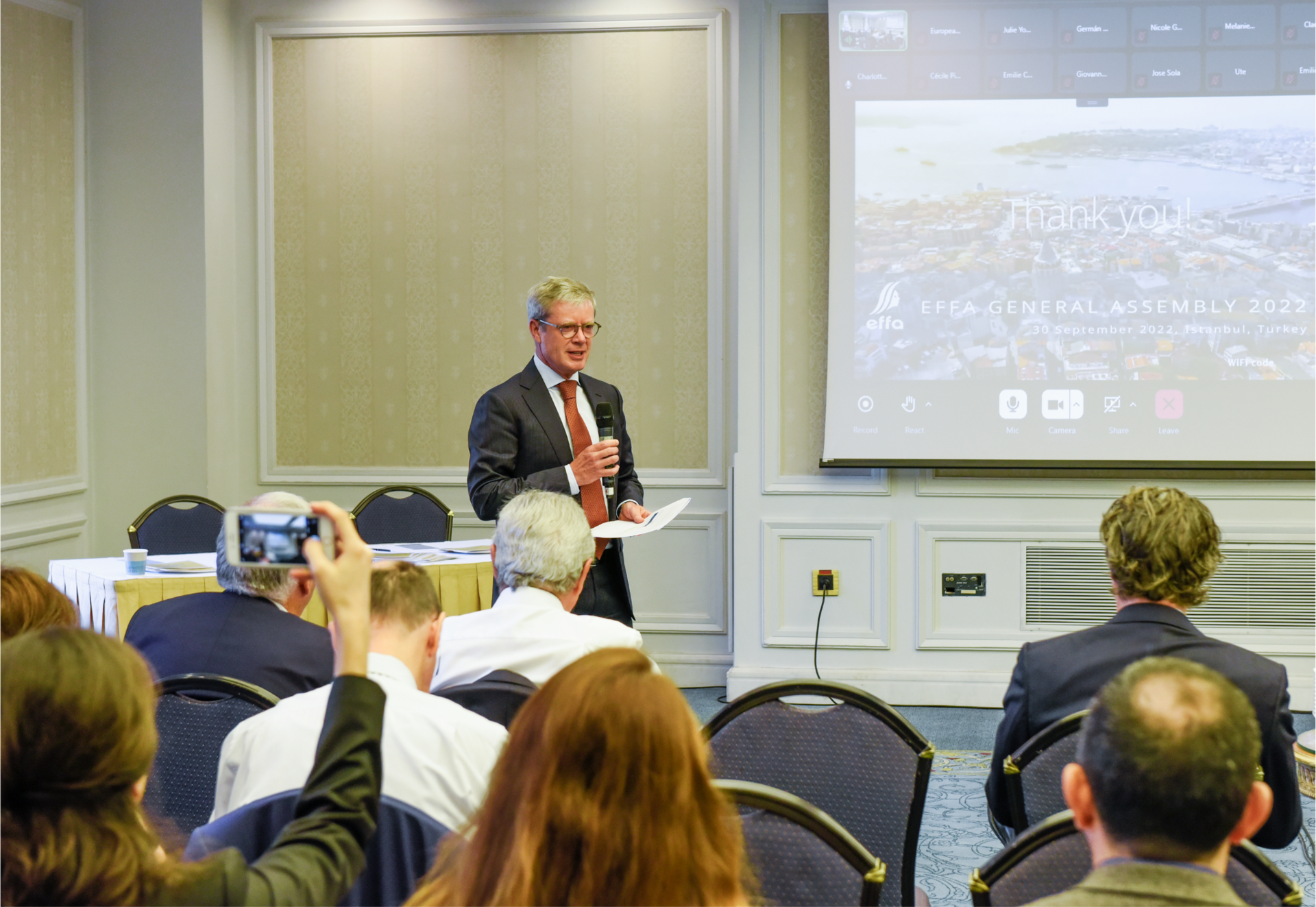 This was the first year of Marc van der Duijs as EFFA president, who thanked organization volunteers, 'Due the pandemic, the trip to Turkey had to be rescheduled many times, so we are very grateful to enjoy now the opportunity to be together in this beautiful Mediterranean city [..] The volunteers are always the soul and the roots of an association and we are very lucky to have such knowledgeable and committed volunteers, so a big thank you to all of you for this year&rsquo;s work.&rdquo;