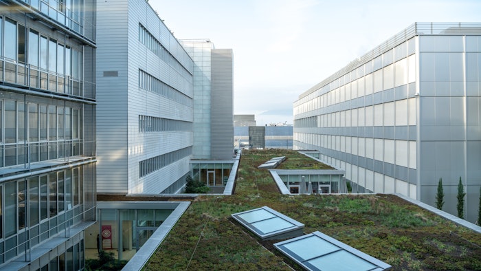 External view of the new Firmenich campus in Geneva (Meyrin-Satigny).