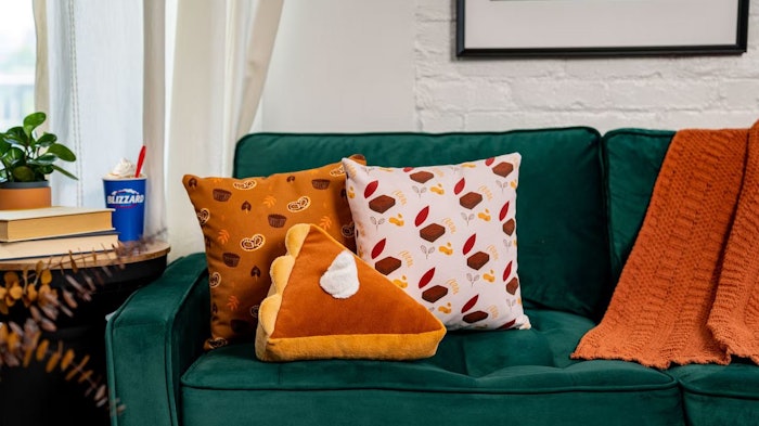 Dairy Queen's fall collection is available in two unique sets of three pillows inspired by, and scented with, the new Fall Blizzard Treat Menu.