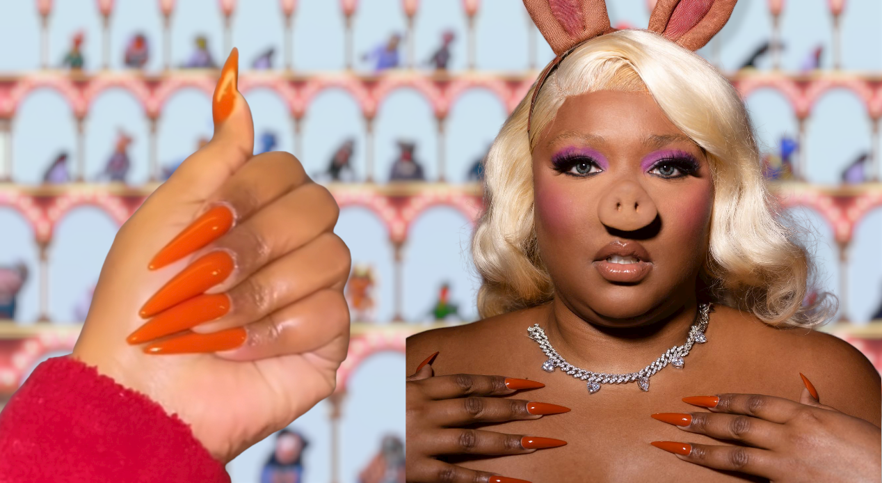 Lizzo sports Miss Piggy-inspired nails for Halloween