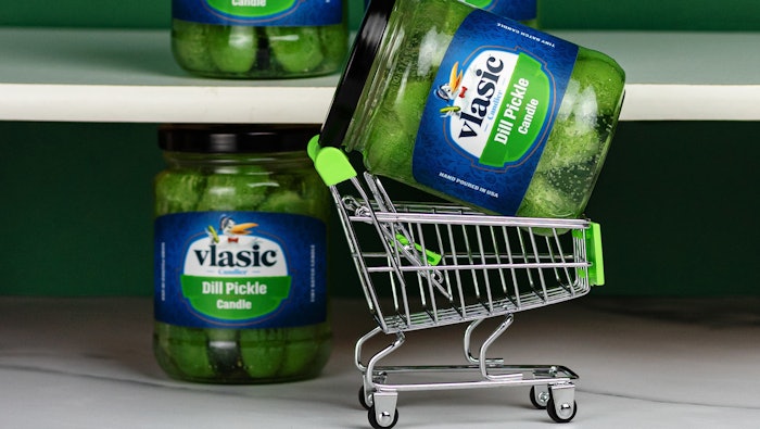 To celebrate National Pickle Day, the candle looks and smells like a real Vlasic pickle jar.