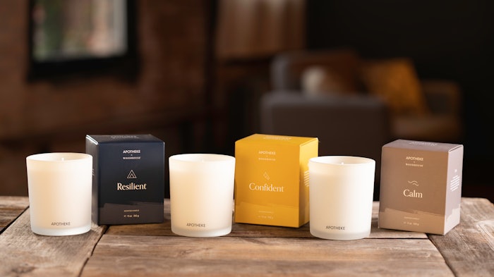 The three candle scents were designed to replicate the tranquil environment of the Woodhouse Spa.