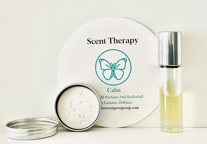 The fragrance is inspired by Ayurvedic practices with the intention to help soothe anxiety.