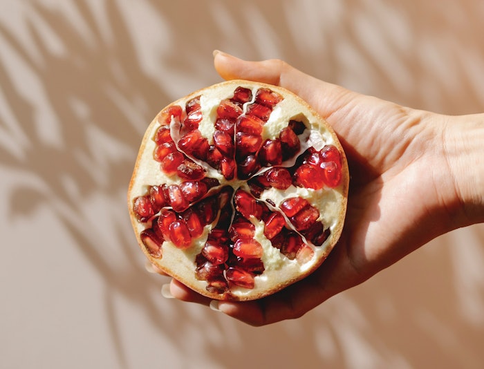Pomegranate flavors have surged in popularity in recent years and many of them incorporate a few fantasy components. Levels of 30 ppm of 6-methyl-5-hepten-2-one help enhance authenticity.